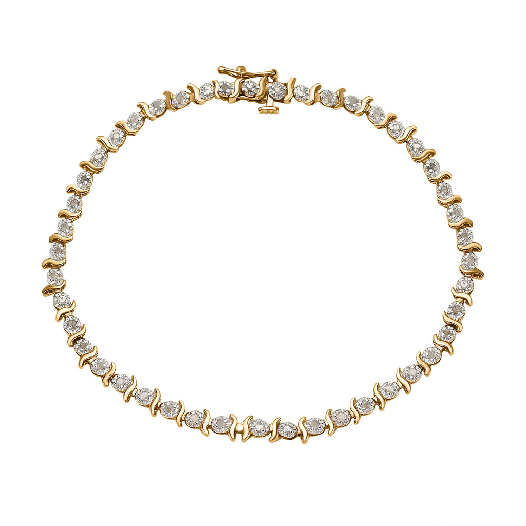 9K Yellow Gold Diamond Wave-Link Bracelet (Size - 7.25), Gold Wt. 4.80 Gms._7676626_2