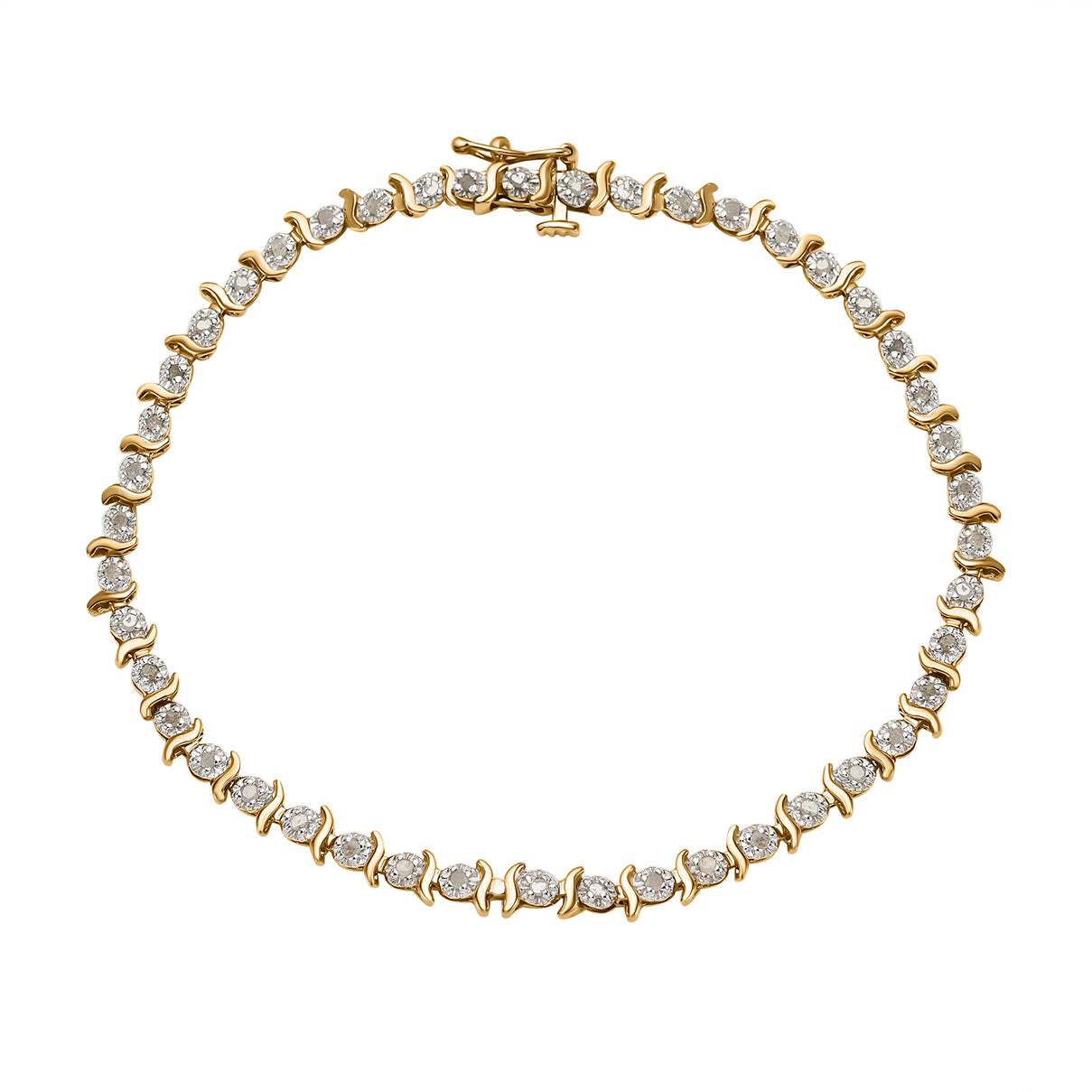 9K Yellow Gold Diamond Wave-Link Bracelet (Size - 7.5), Gold Wt. 4.8 Gms 7676626 3
