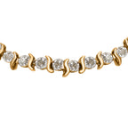 9K Yellow Gold Diamond Wave-Link Bracelet (Size - 7.25), Gold Wt. 4.80 Gms._7676626_3