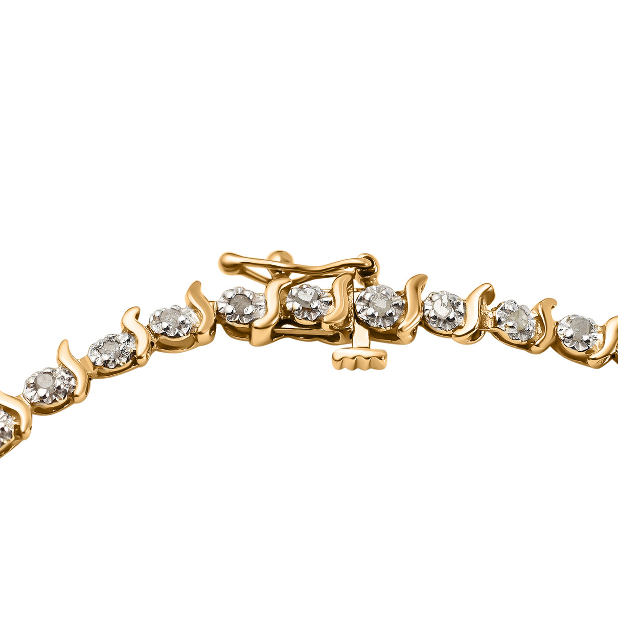 9K Yellow Gold Diamond Wave-Link Bracelet (Size - 7.5), Gold Wt. 4.8 Gms 7676626 5
