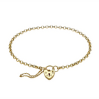 RACHEL GALLEY - 9K Yellow Gold Belcher Bracelet (Size - 7) with Pad Lock Clasp 2.2 gram_7676655