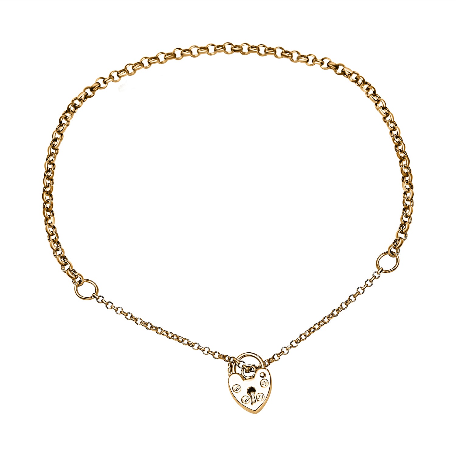 RACHEL GALLEY - 9K Yellow Gold 3MM Belcher Bracelet (Size - 7) with Pad Lock Clasp 7676655 2