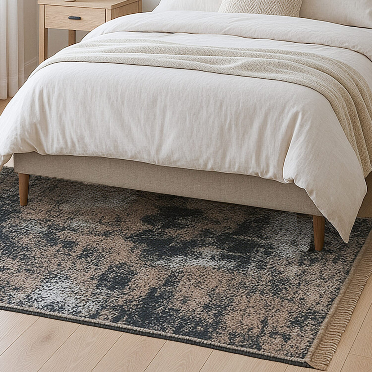 Turkish Authentic Traditional Machine Made Kilim Rugs (Size 120x80 cm) - Black - Beige 7676996 2