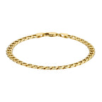 One Time Italian CloseOut- 9K Yellow Gold Curb Bracelet (Size - 7.5)_7677260
