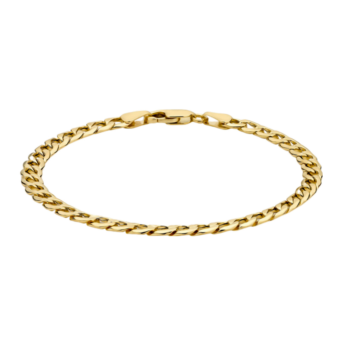 9K Yellow Gold Curb Bracelet (Size - 7.5) 7677260 0