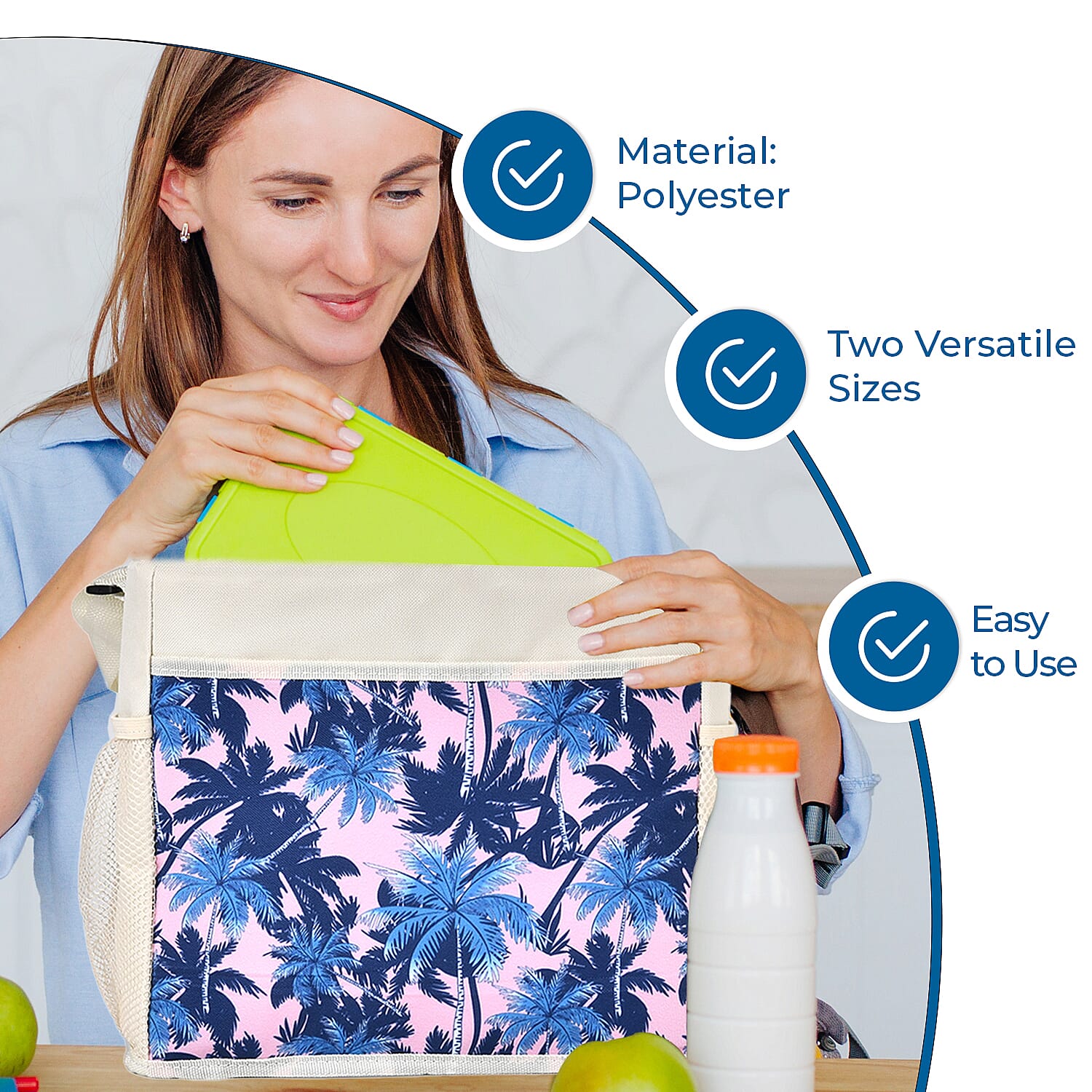 Set of 2 (5L-20L) Floral printed Picnic Cooling Bag - Beige 7677330 4