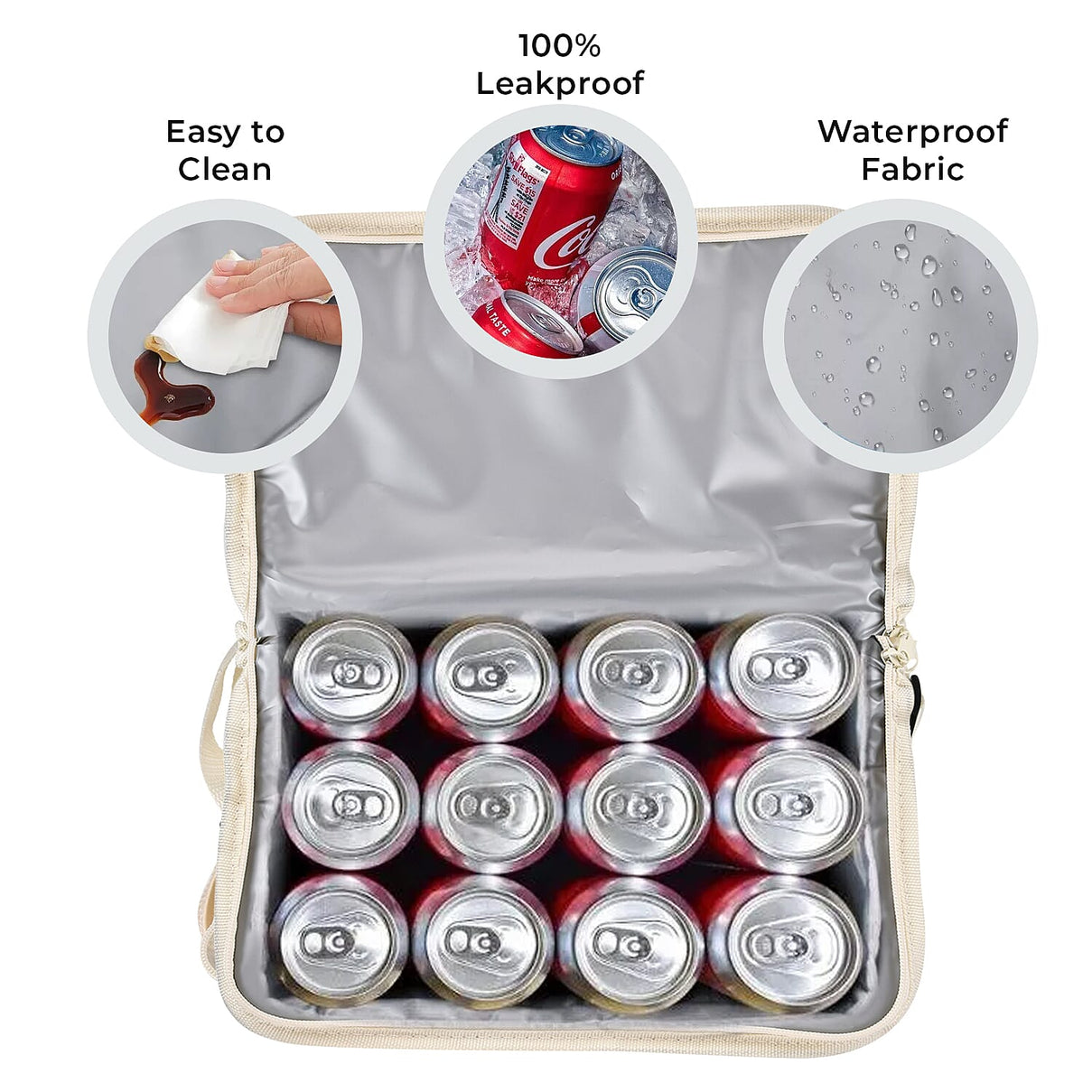 Set of 2 (5L-20L) Floral printed Picnic Cooling Bag - Beige 7677330 6