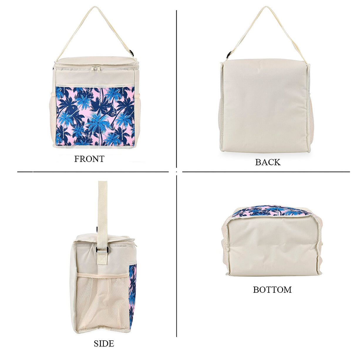 Set of 2 (5L-20L) Floral printed Picnic Cooling Bag - Beige 7677330 8