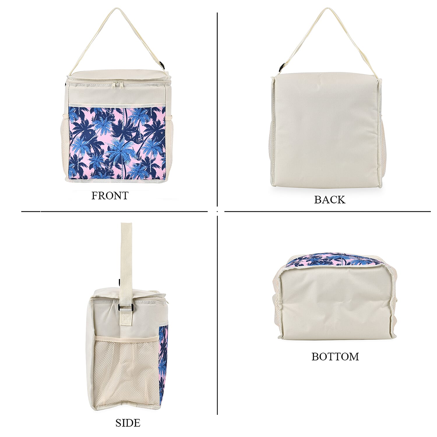 Set of 2 (5L-20L) Floral printed Picnic Cooling Bag - Beige 7677330 8