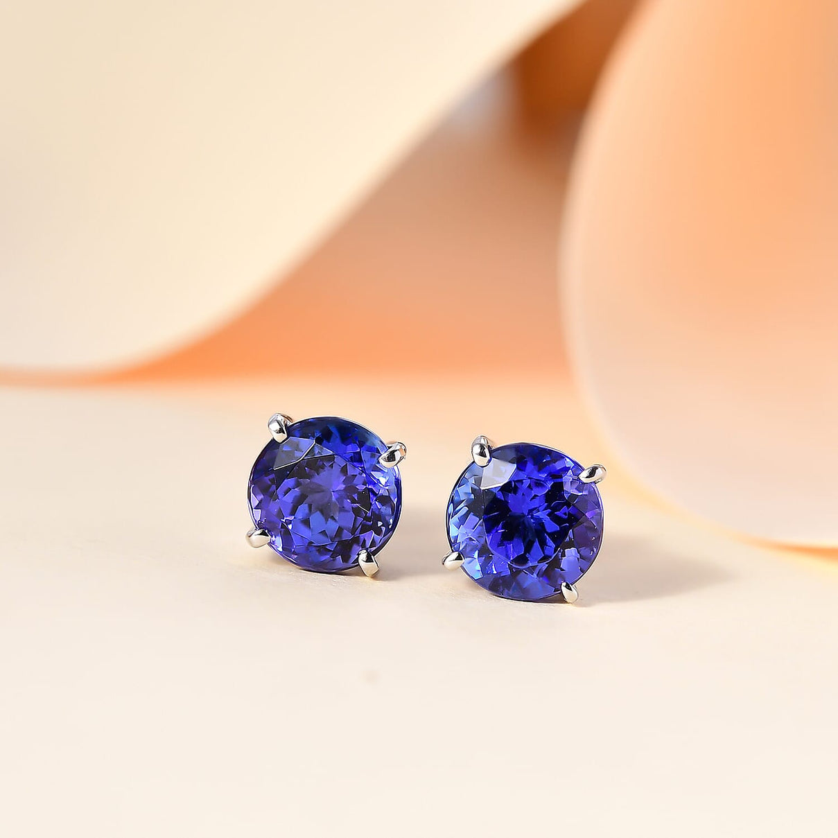 RHAPSODY AAAA Tanzanite Solitaire Stud Earrings in 950 Platinum 5.01 Ct 7677878 2