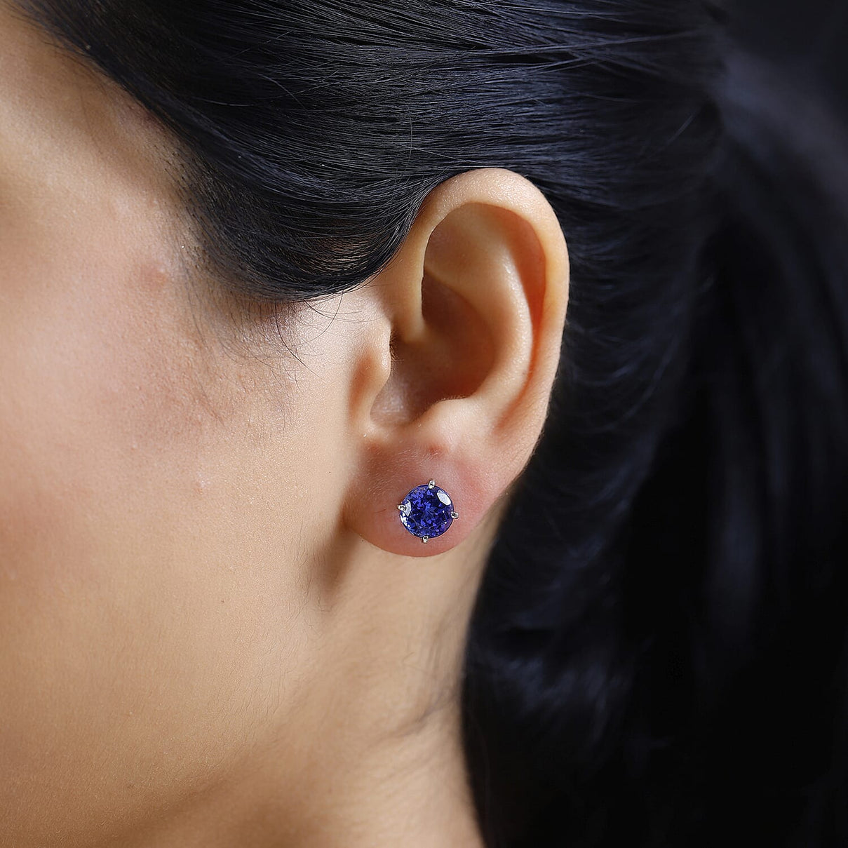 RHAPSODY AAAA Tanzanite Solitaire Stud Earrings in 950 Platinum 5.01 Ct 7677878 3