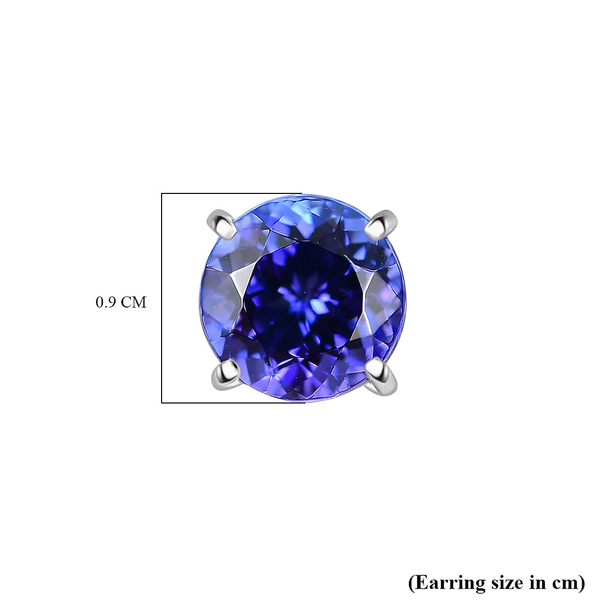 RHAPSODY AAAA Tanzanite Solitaire Stud Earrings in 950 Platinum 5.01 Ct 7677878 6