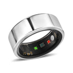 SoulSmart Unisex Smart Ring with Multifunctional (Heart Rate Body Temperature Sleep Monitoring Step Recording Sport) Features - Silver_7678799