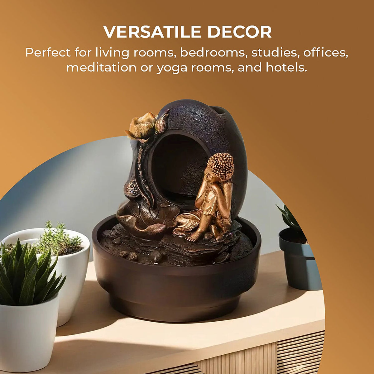 2-In-1 Water Fountain With Incense Burner With Light (30pcs Incense) 7681811 5