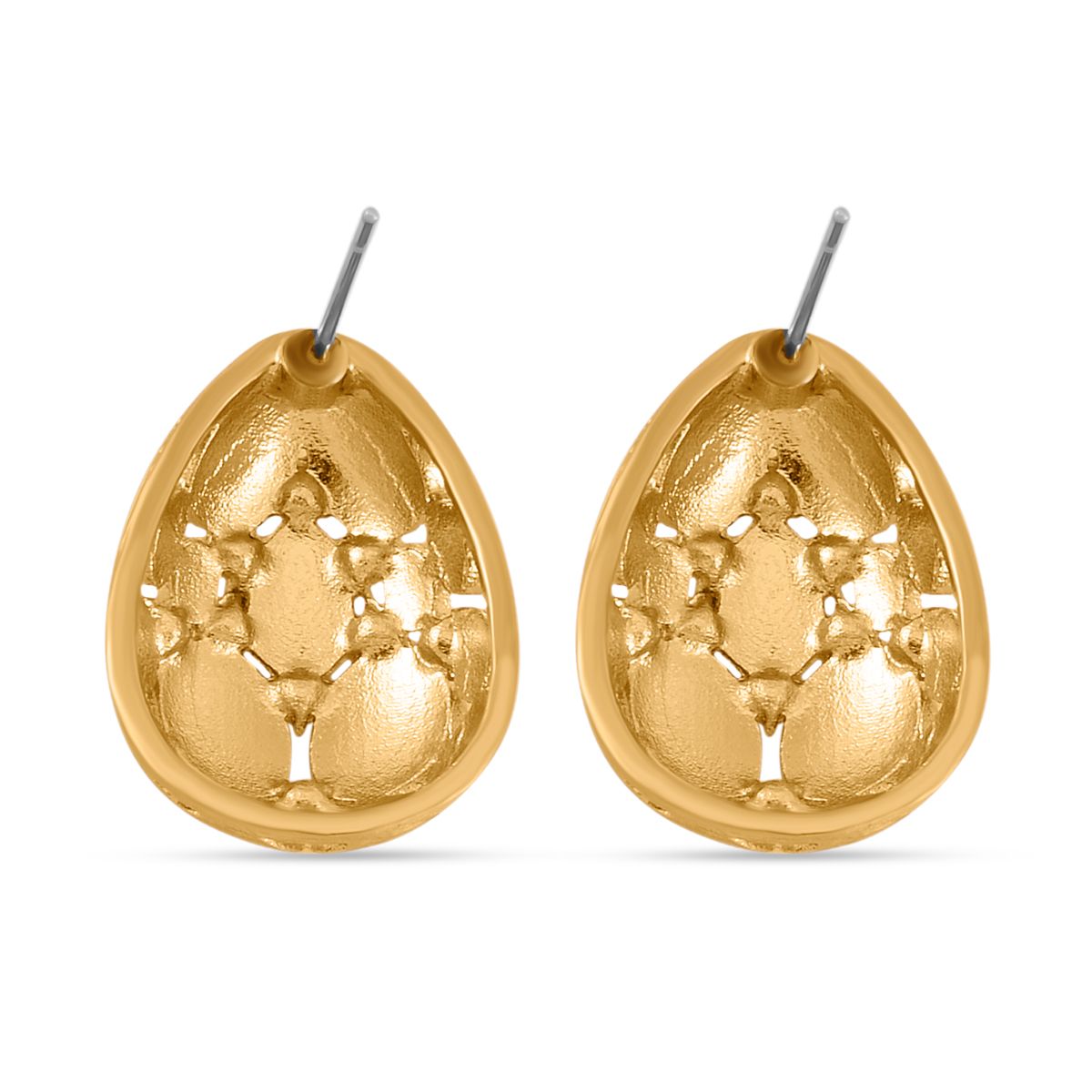 Designer Inspired - White Austrian Crystal Egg Earrings with Push Back 7682099 5
