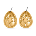 Designer Inspired - White Austrian Crystal Egg Earrings with Push Back_7682099_4