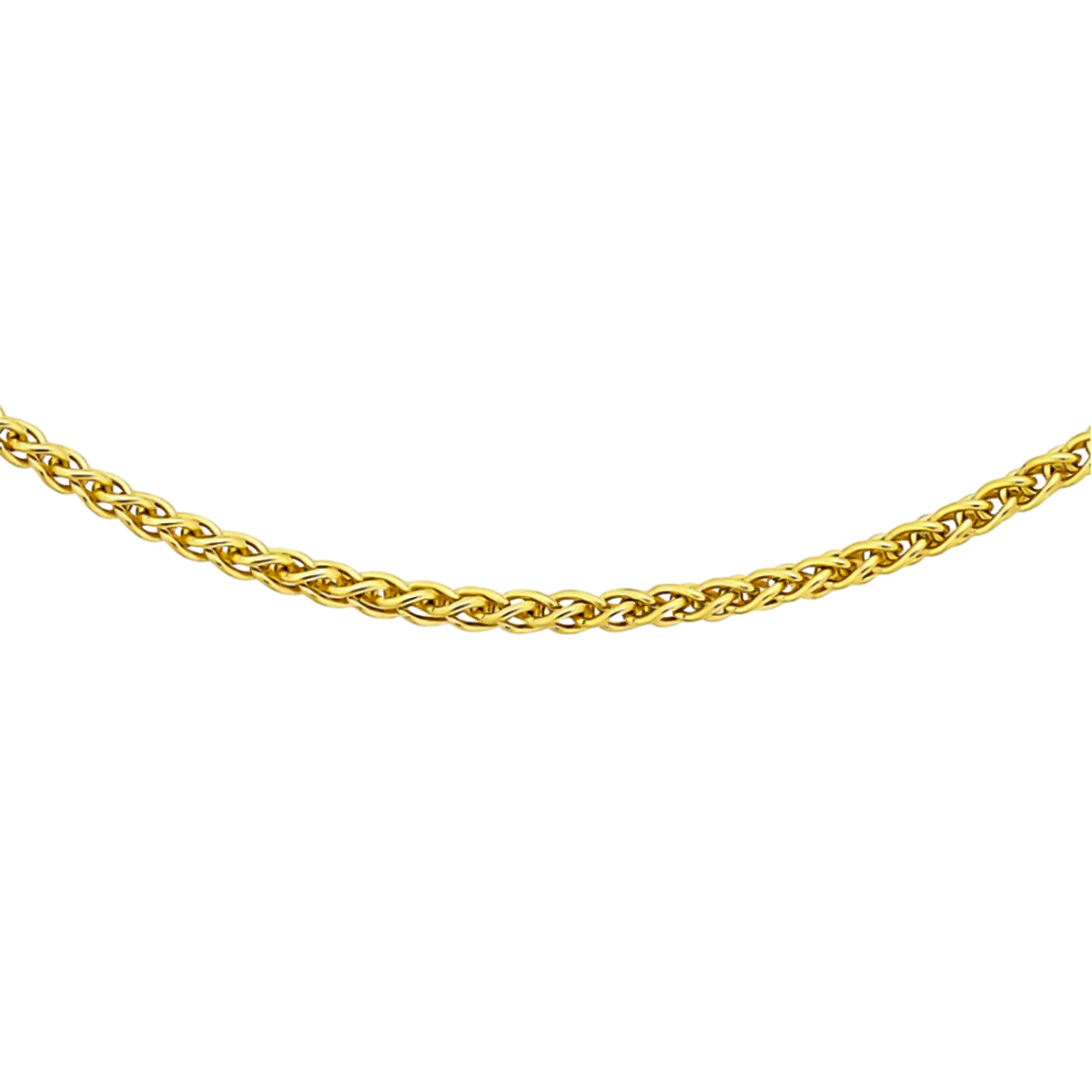 9K Yellow Gold Spiga Chain (Size - 20) 7682298 0