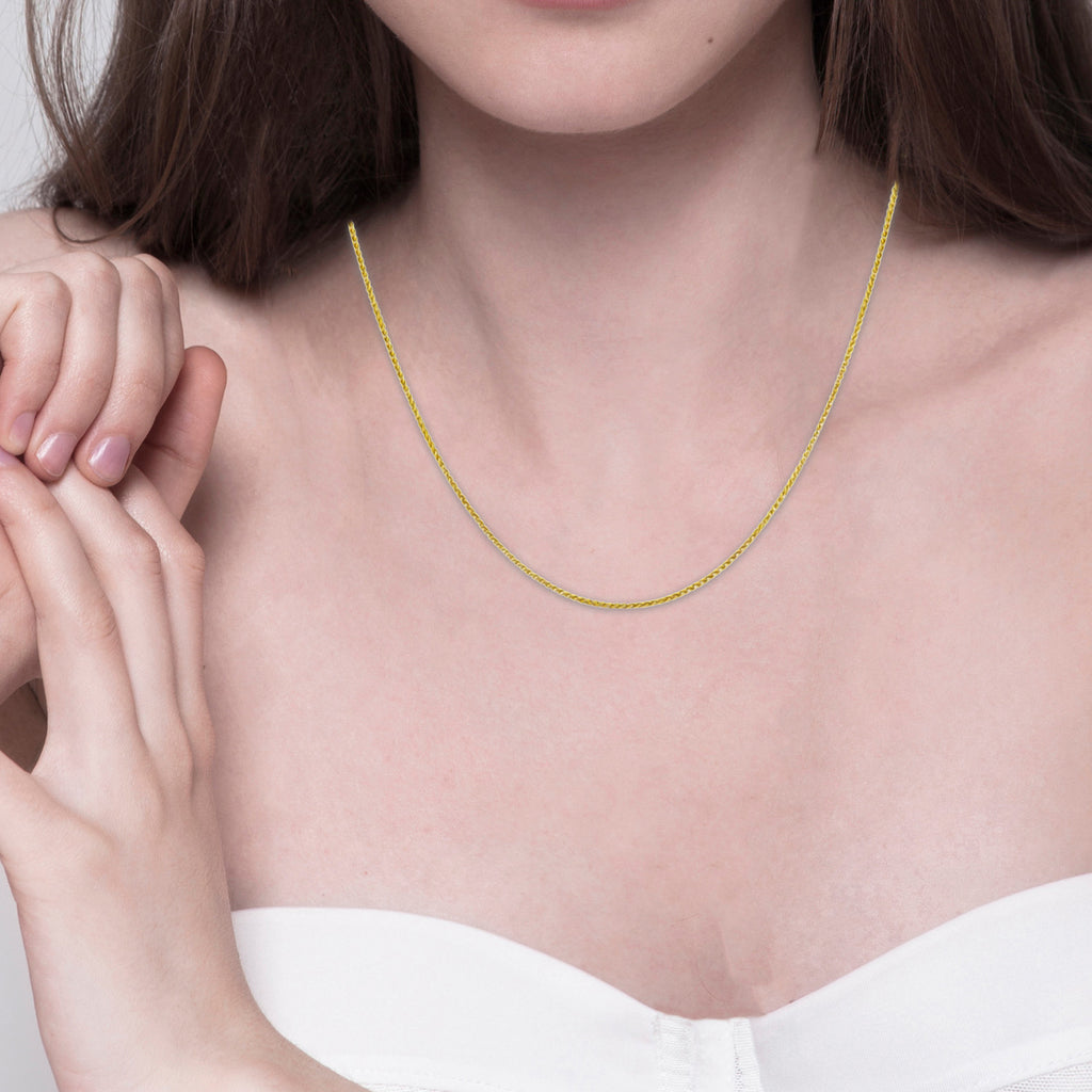 9K Yellow Gold Spiga Chain (Size - 20)_7682298_2