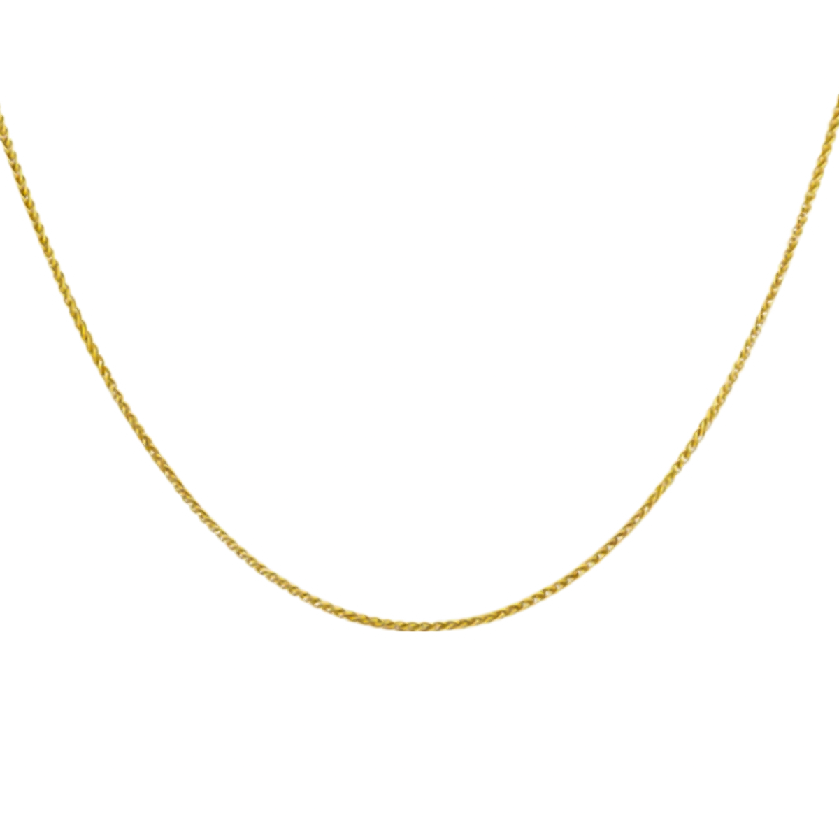 9K Yellow Gold Spiga Chain (Size - 20) 7682298 3