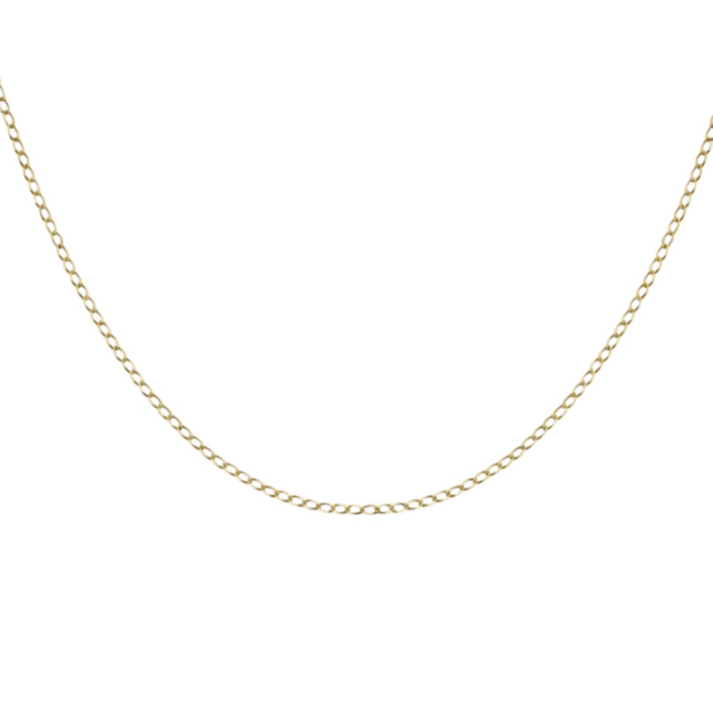9K Yellow Gold Flat Curb Necklace (Size - 18), Gold Wt 2.2 GM_7682309_1