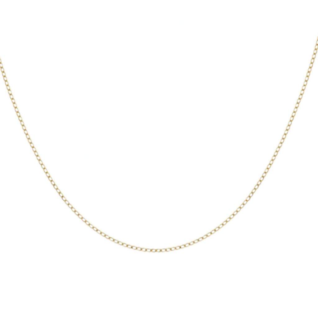 Close Out - 9K Yellow Gold Flat Curb Chain (Size - 20)_7682318_1