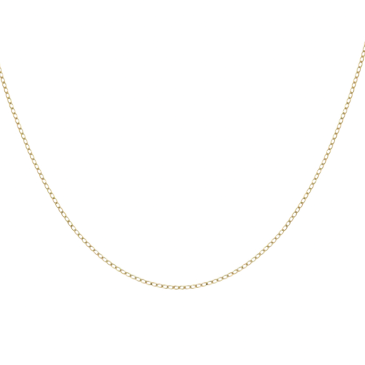 Close Out - 9K Yellow Gold Flat Curb Chain (Size - 20) 7682318 1