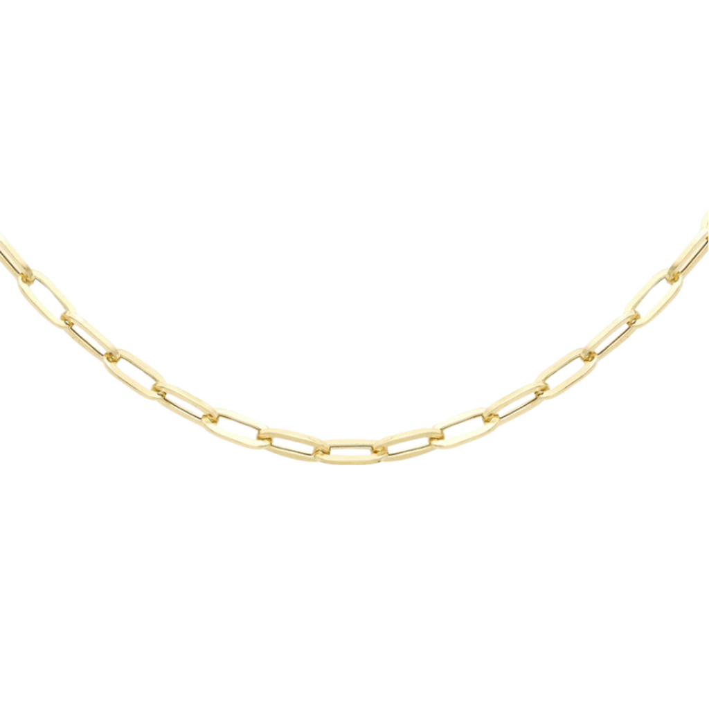 9K Yellow Gold Paperclip Necklace (Size - 20), Gold Wt. 5.30 Gms_7682327