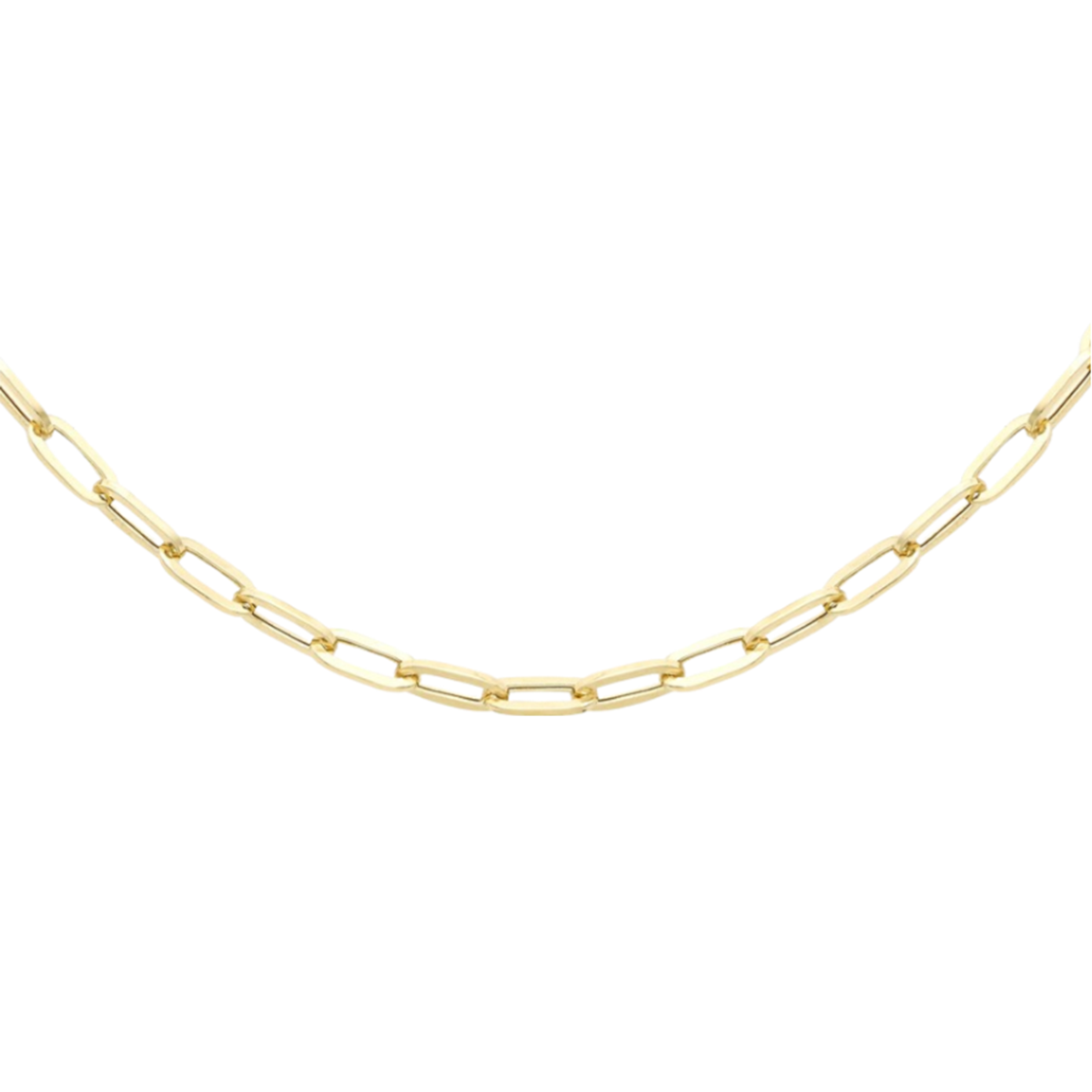 9K Yellow Gold Paperclip Necklace (Size - 20), Gold Wt. 5.30 Gms 7682327 0