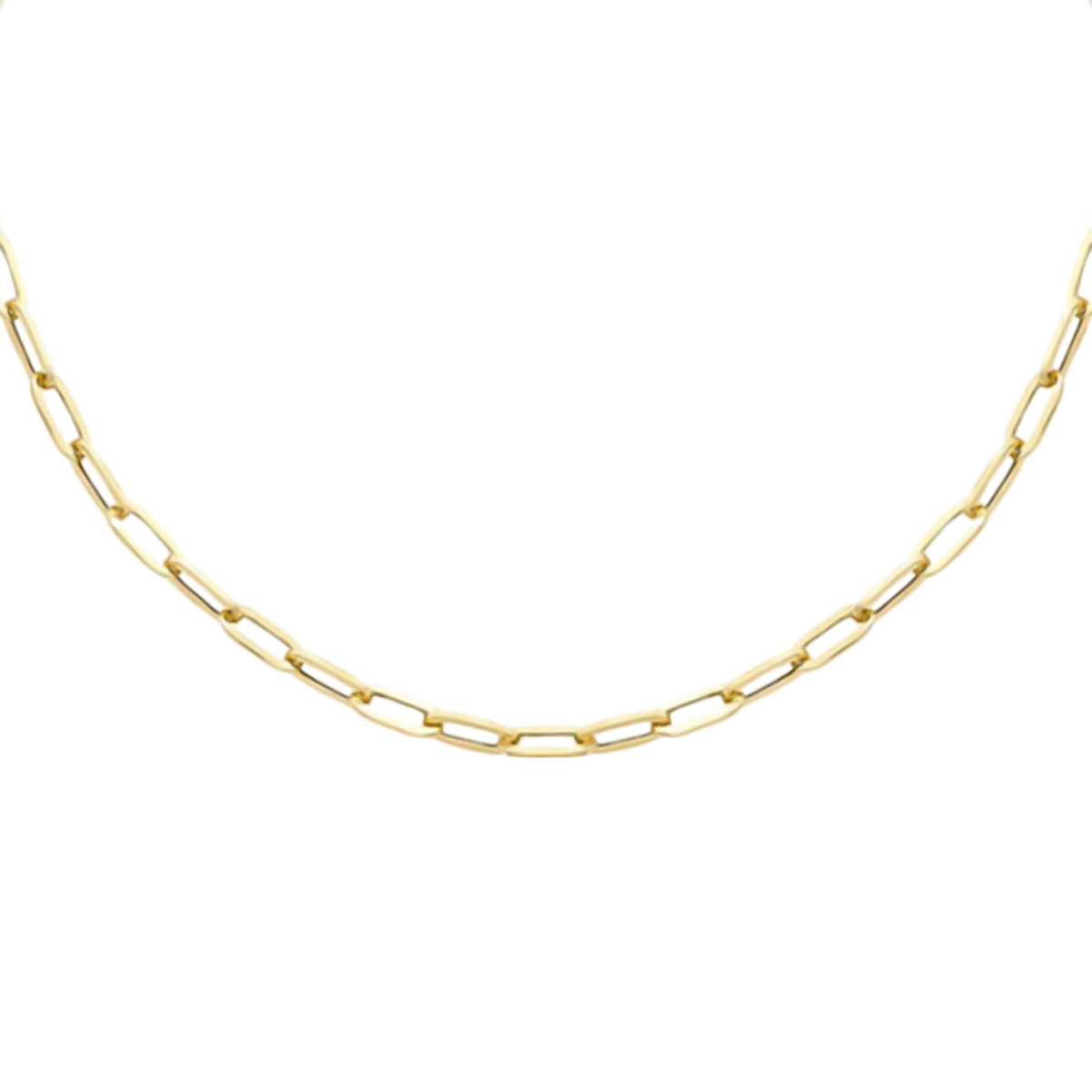9K Yellow Gold Paperclip Necklace (Size - 20), Gold Wt. 5.30 Gms 7682327 1