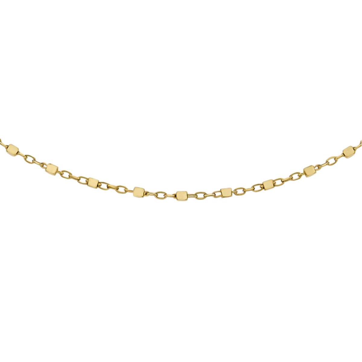 Gold Mega Offer - 9K Yellow Gold Cube Station Necklace (Size - 20). Gold Wt 1.90 Gms 7682329 0