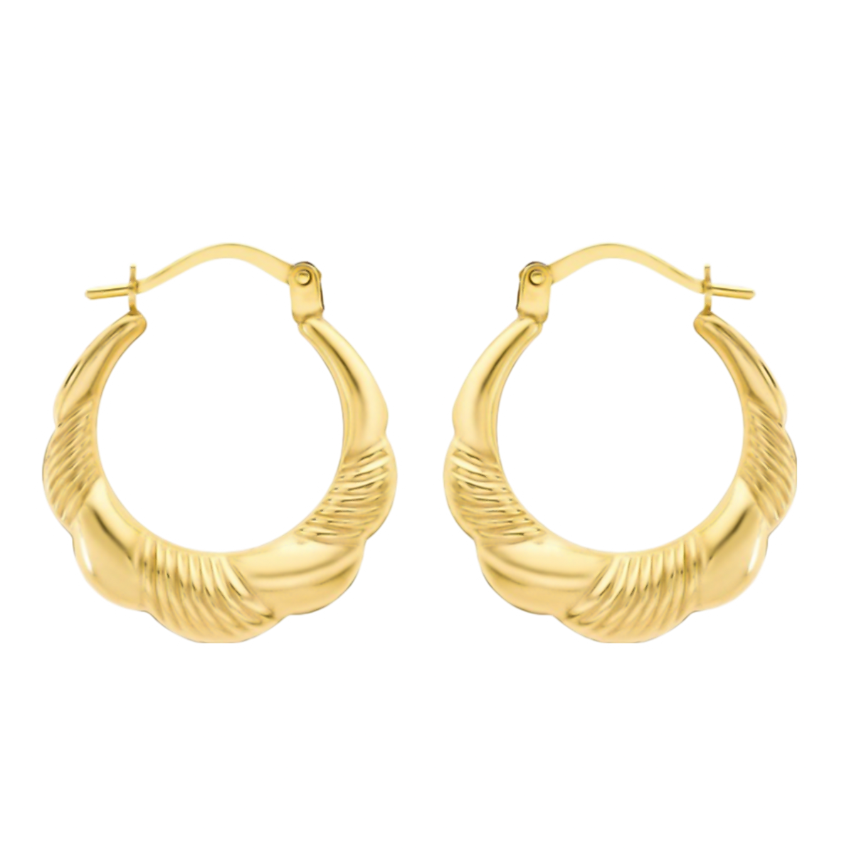 Vicenza Closeout - 9K Yellow Gold Creole Earrings 7682426 0