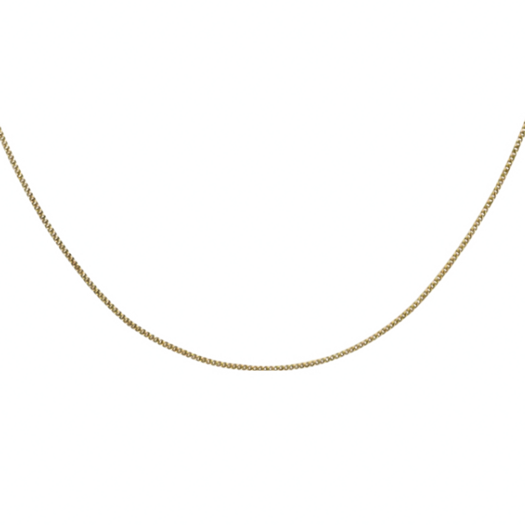 18K Yellow Gold Diamond Cut Curb Chain (Size - 18). Gold Wt 2.00 Gms_7682532_1