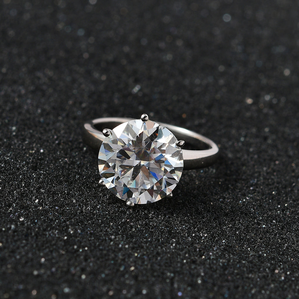 D'Joy Moissanite Solitaire Ring in Platinum Overlay Sterling Silver 5.13 Ct._7682566_1