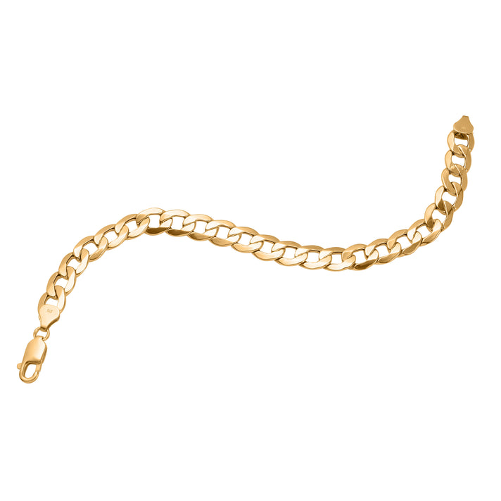 9K Yellow Gold 6 Sided Curb Bracelet (Size - 7.5), Gold Wt. 9.65 Gms 7683742 1