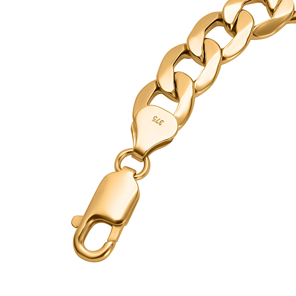 9K Yellow Gold 6 Sided Curb Bracelet (Size - 7.5), Gold Wt. 9.65 Gms_7683742_3