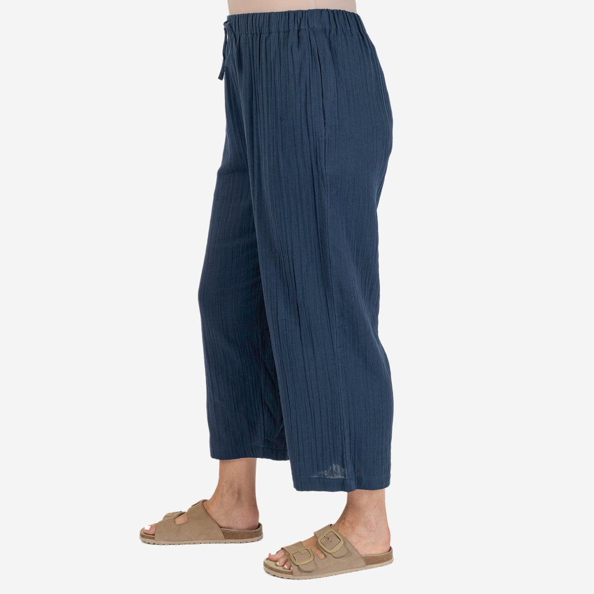 TAMSY Pure Cotton Elasticated Waist Cropped Trouser V32517655 2