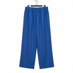 Tamsy 100% Cotton Casual Elasticated Waist Trousers (Size XL) - Blue_7688008