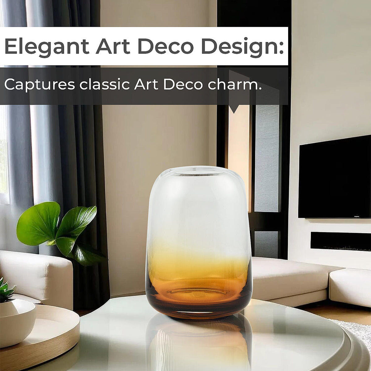 Alnwick Cinnamon Glass Flower Vase Art Deco 7688227 2