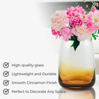 Alnwich Small Glass Vase (Cinnamon) - Smoke Tan