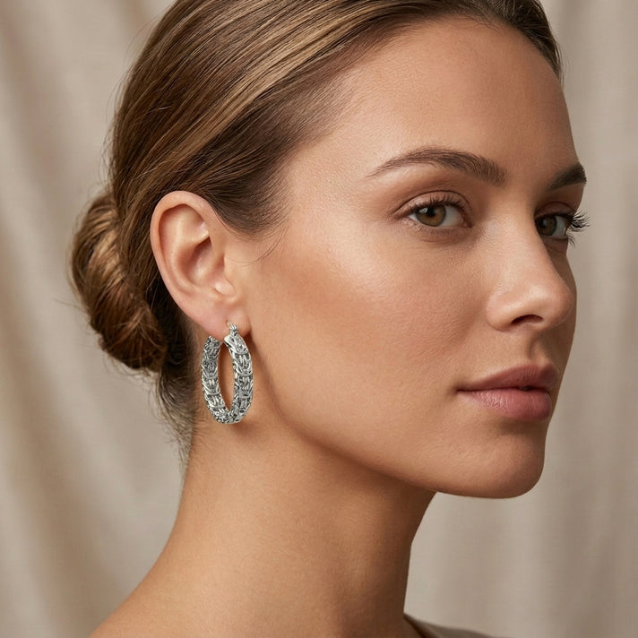 Byzantine Hoop Earring with Clasp 7689688 2