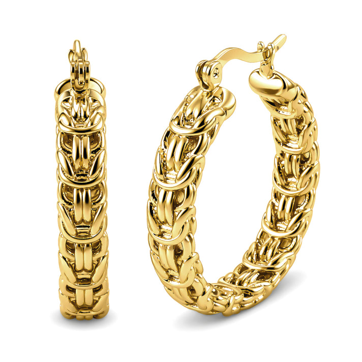 Byzantine Hoop Earring with Clasp 7689689 1