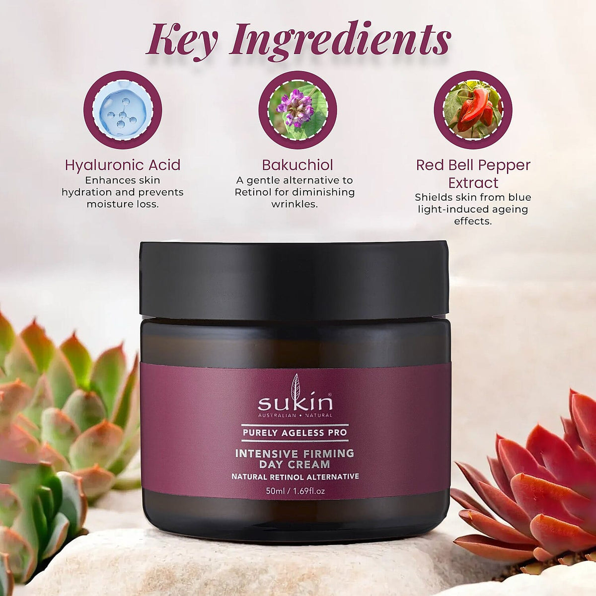 Sukin- Purely Ageless PRO Intensive Firming Day Cream 50ml Jar 7691977 3
