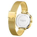 Gamages Of London TULIP Ladies Diamond Studded Swiss Movt. Aqua Blue Dial Water Resistant Watch with Gold Mesh Bracelet_7694285_4