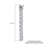 Moissanite Hoop Earrings in Platinum Overlay Sterling Silver 2.56 Ct_7697221_4