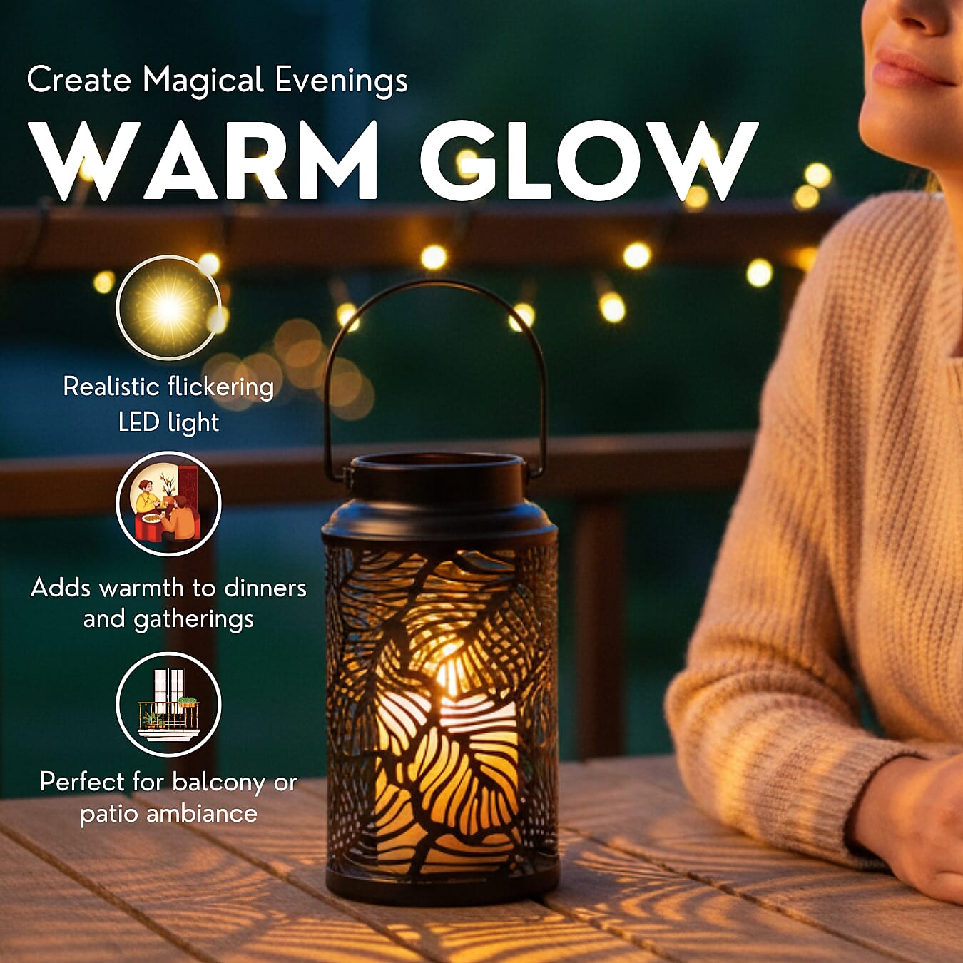 LED Lantern with a Sturdy Ring For Hanging 7698783 1