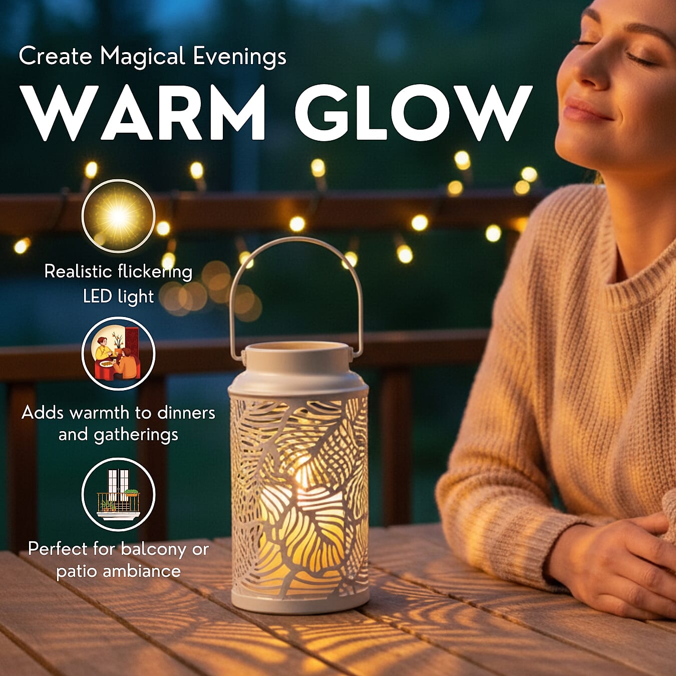 LED Lantern with a Sturdy Ring For Hanging V32360618 1