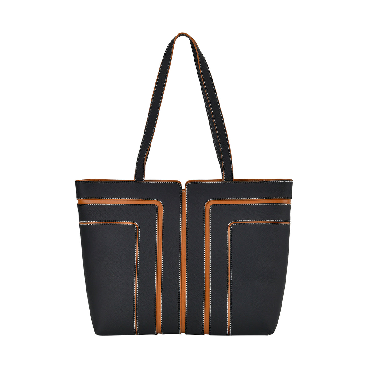 Genuine Leather Tote Bag with Handle Drop V32520231 0