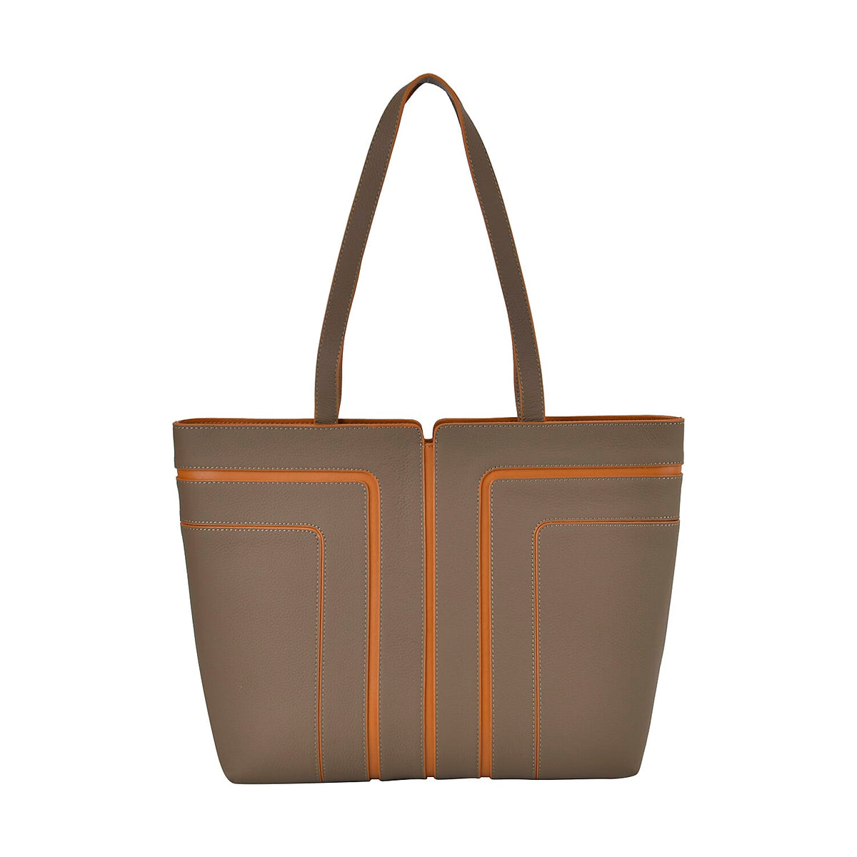 Genuine Leather Tote Bag with Handle Drop V32605028 0
