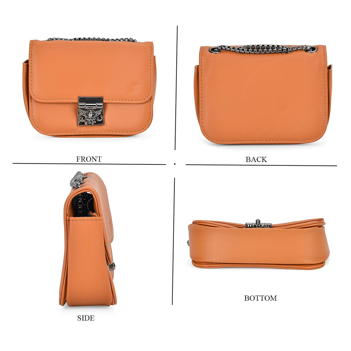 Set Of 3 PU Leather Crossbody Sling Bags 7700591 7