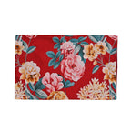 3 Piece Set - Peony Pattern Comforter with 2 Pillow Cases (Double Size 200x200 cm) - Red